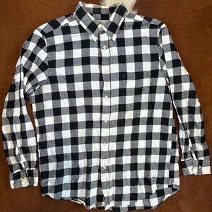 Black and White Checkered Men's Shirt